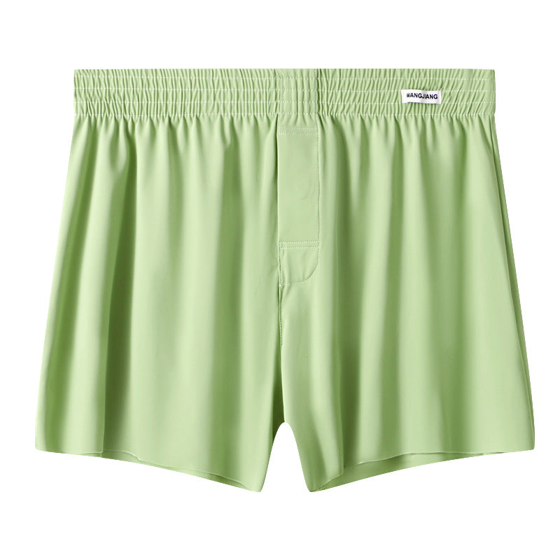 Sous-vêtements en soie de glace pour hommes Plus Taille Loose Boxer