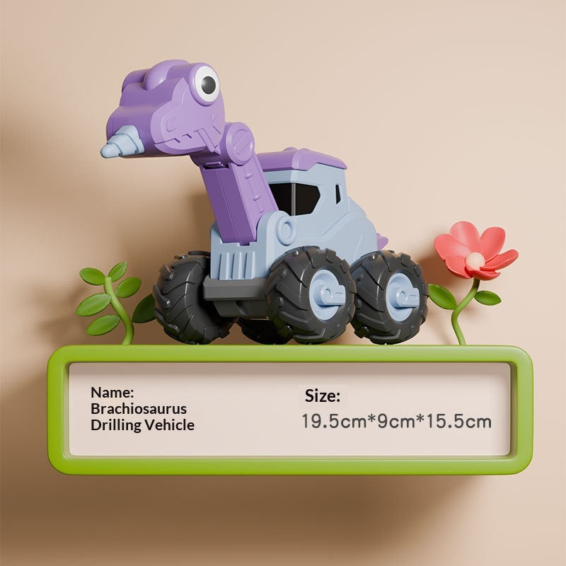 Presse et jeu Dinosaur Véhicule d'ingénierie Jouet petit bus Petite voiture