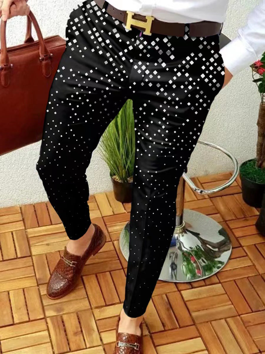Casual Abstract Contraste Pantalons micro-stretch