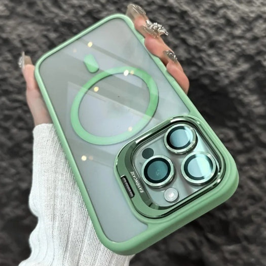Boîtier de téléphone transparent Acrylique à lentille magnétique