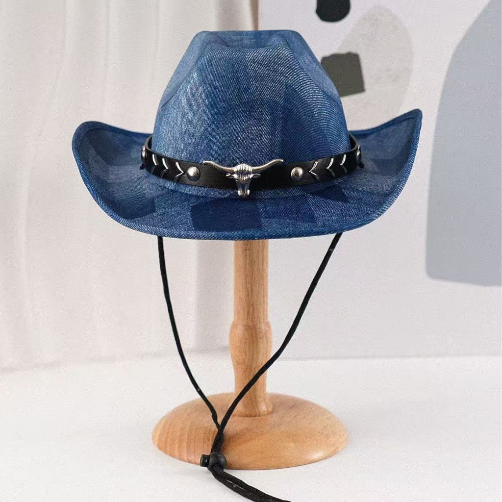 Hommes et femmes Western Cowboy Outdoor Travel Chapeau plat