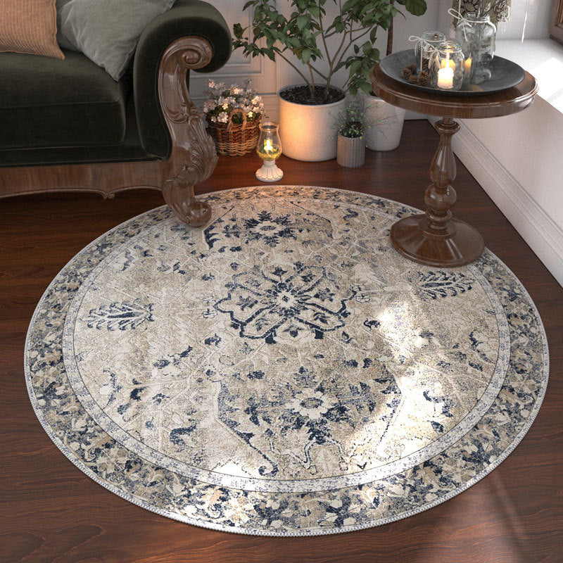 Rug rond de style ethnique bosniaque