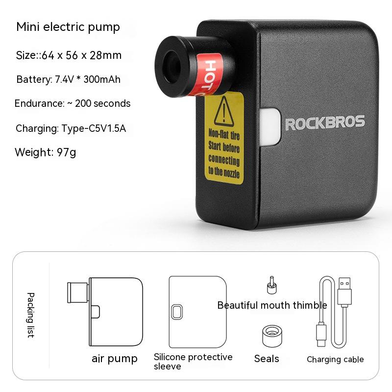 Mini pompe à pneus électrique Portable haute pression American French Valve Road Mountain Bike Ri