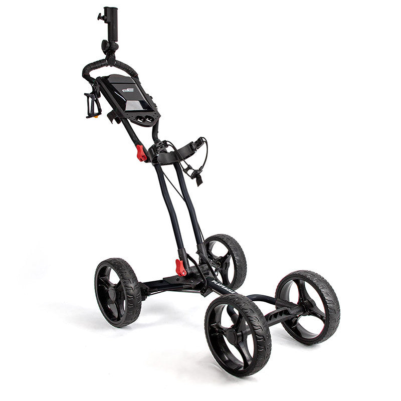 Golf Course Cart Alliage en aluminium à quatre roues pliable avec rack parapluie