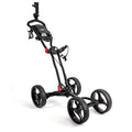 Golf Course Cart Alliage en aluminium à quatre roues pliable avec rack parapluie