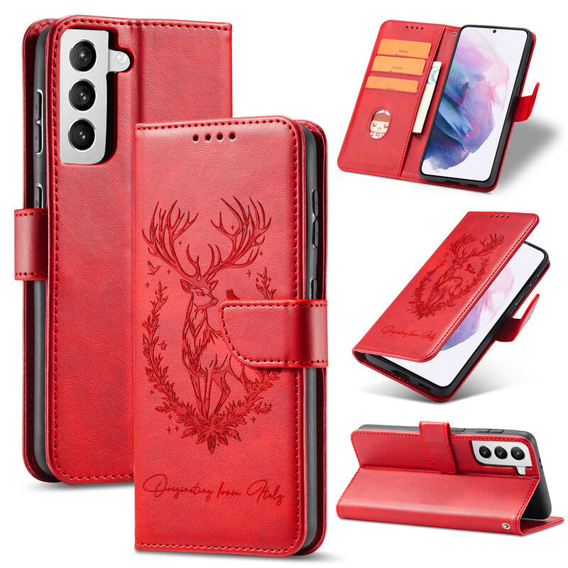 Protecteur de téléphone en cuir imprimé de cerf