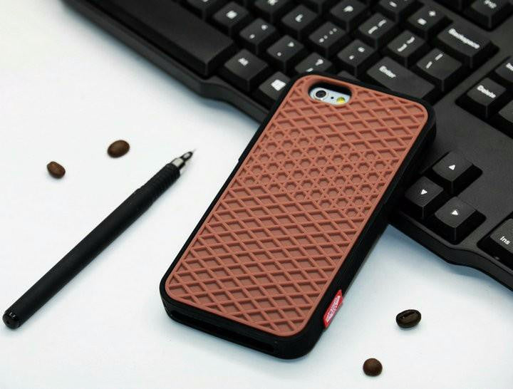 Étui de téléphone en silicone à semelle de gaufre
