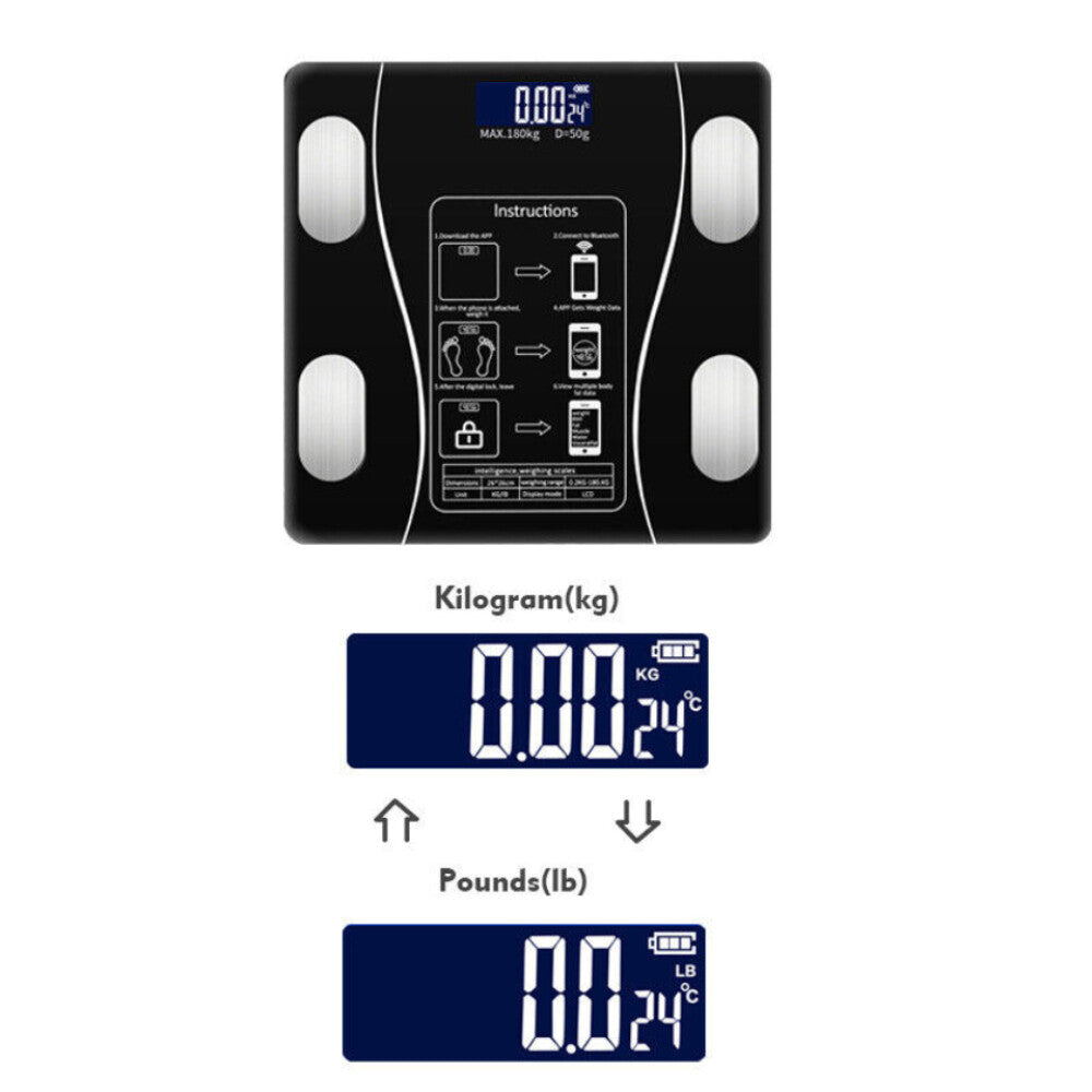 Échelles Électronique Salle de bain numérique 180KG Affichage LCD Maison Corps Fat BMI Monitor