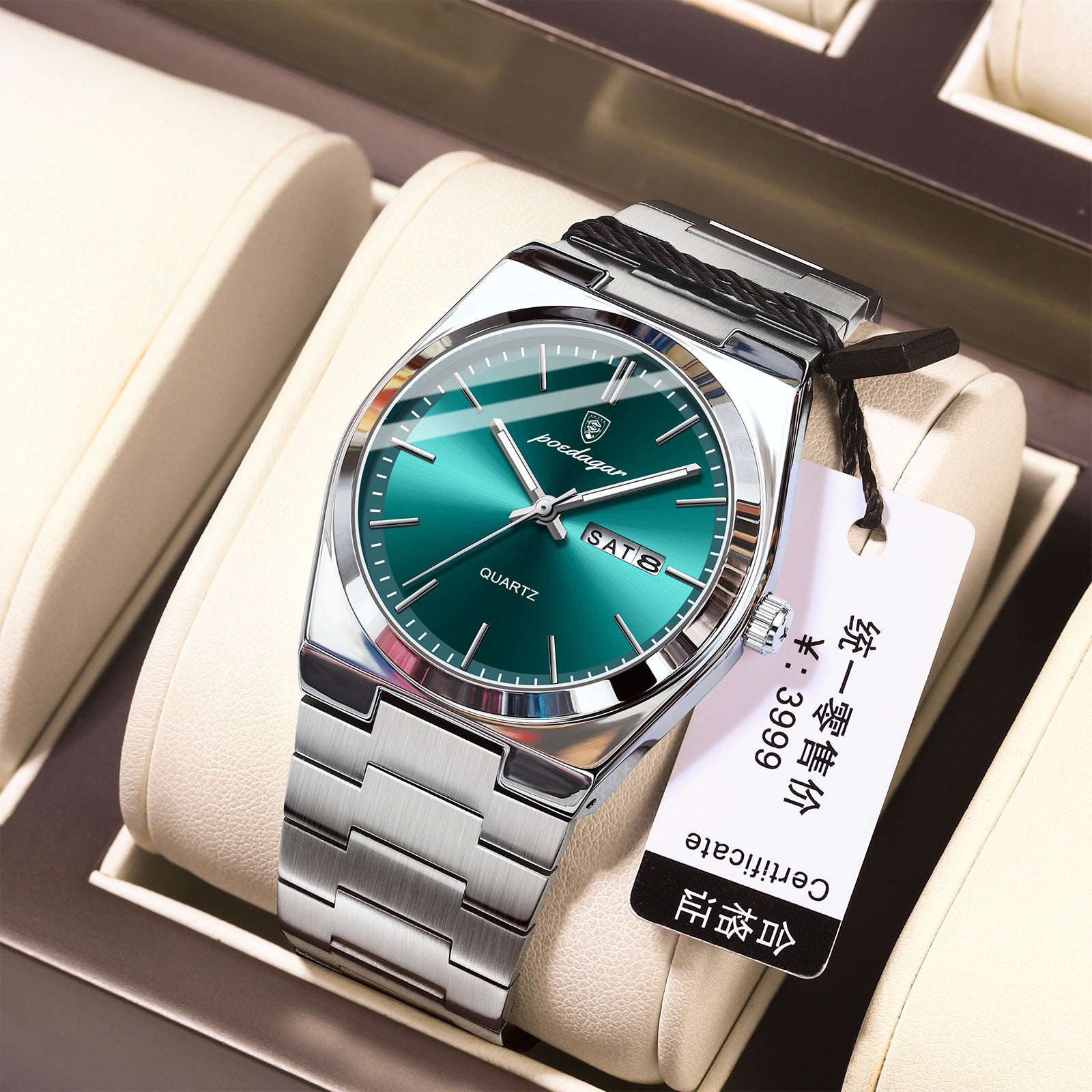 Montres Homme ultra-mince étanche Lumineux