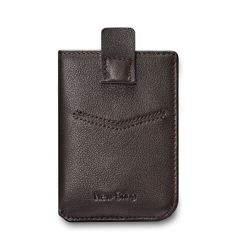 Porte-cartes en cuir véritable pour hommes