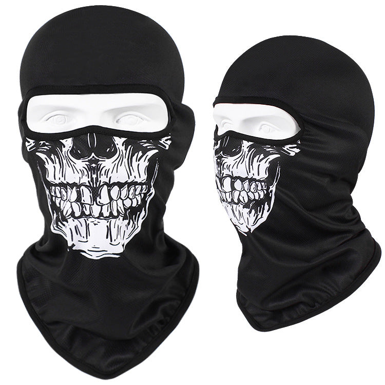 Masque de crâne respirant de moto à tête sèche rapide écran solaire