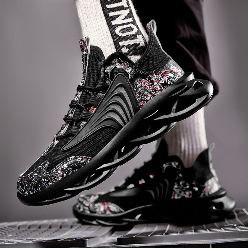 Mesh Casual Respirant Sports Courir Graffiti vieilles chaussures