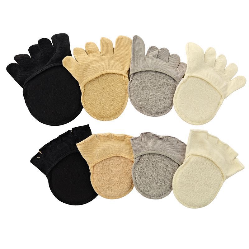 Chaussettes à cinq pieds Chaussettes à demi-chaussures Éponge Pad Chaussettes invisibles Chaussettes à talons hauts