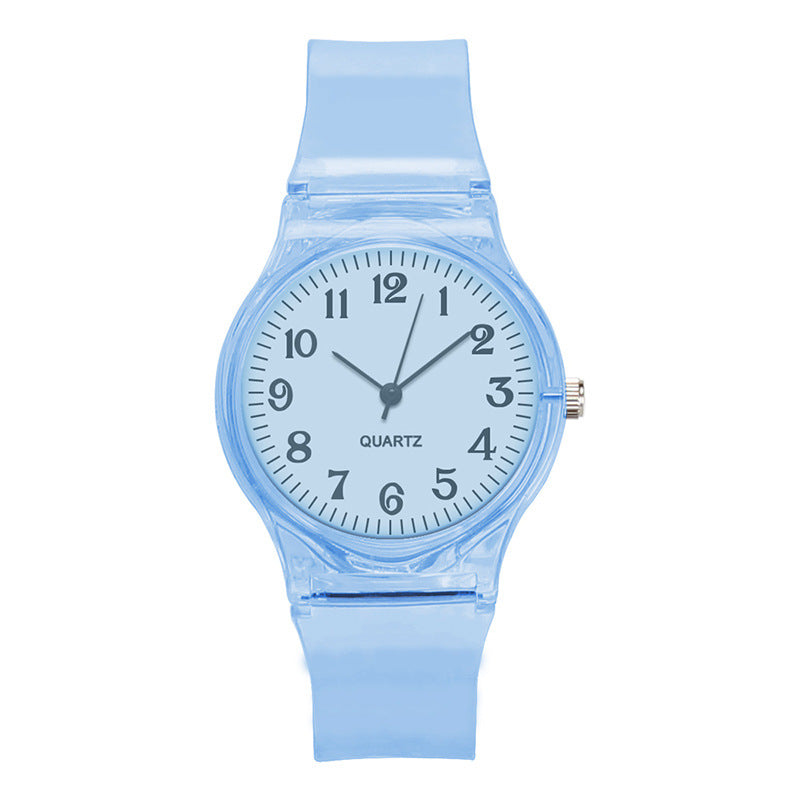 La couleur transparente Bracelet en plastique Cadran Fashion Trend Watch