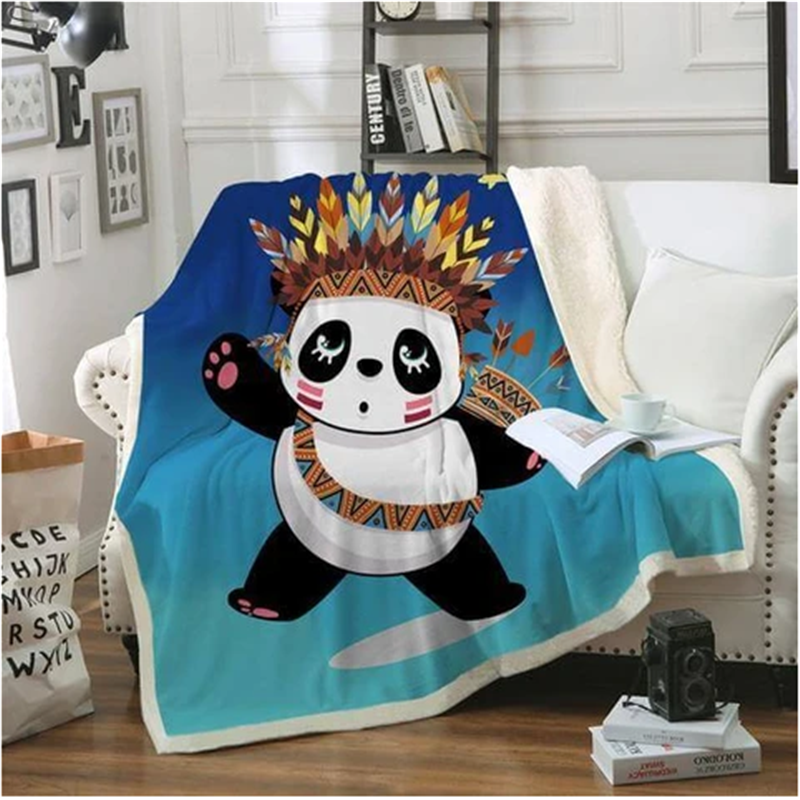 Couverture flanelle de la série Panda