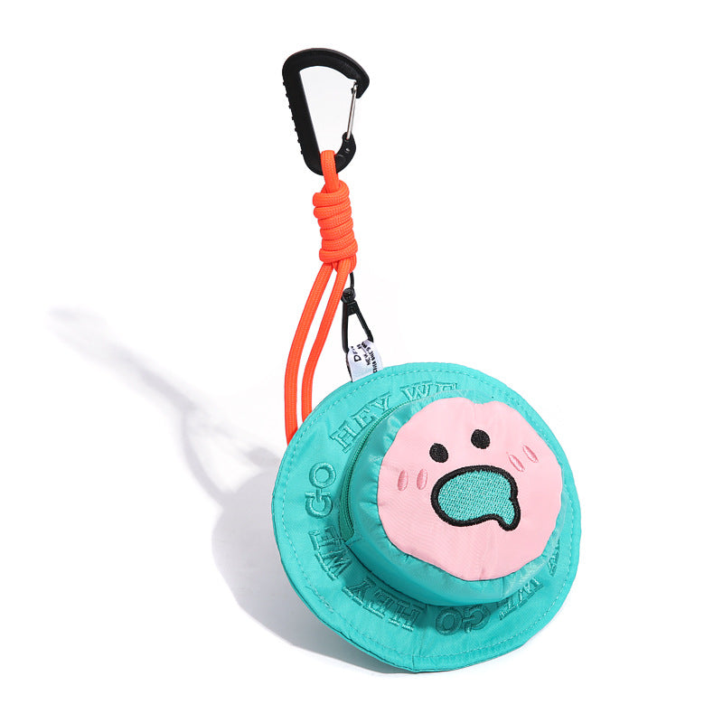 Sac Earphone visage souriant pour hommes Petit sac Porte-clés