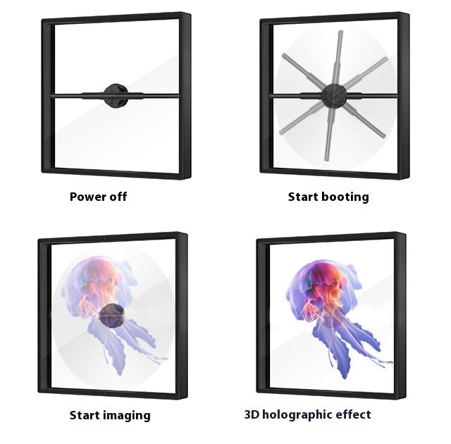 Projecteur d'écran de ventilateur holographique 3D Naked Eye