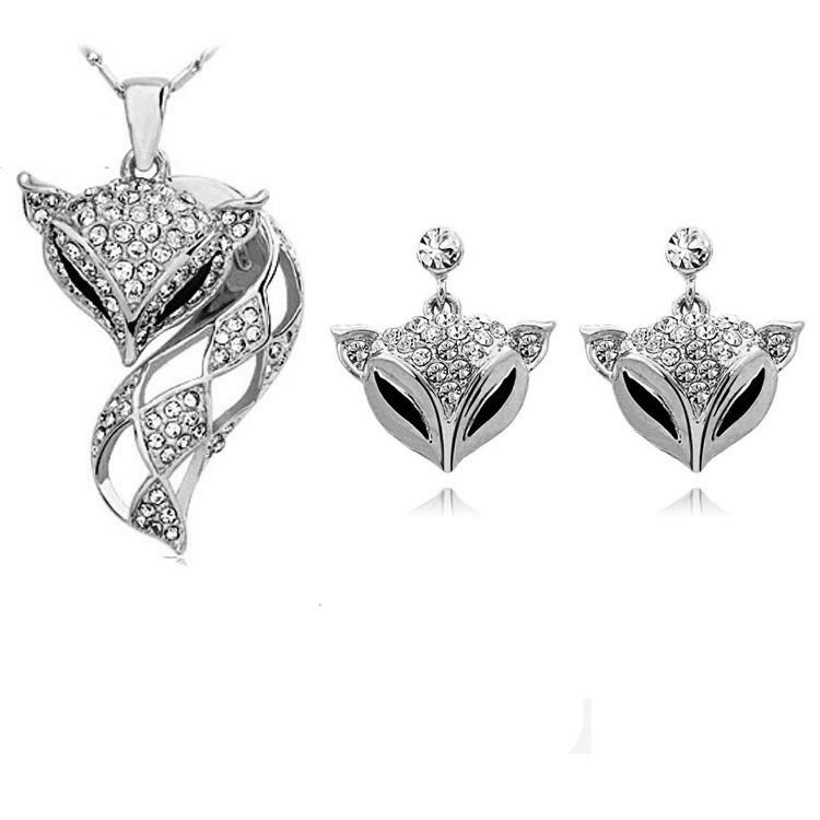 Collier Fox boucle d'oreille ensemble