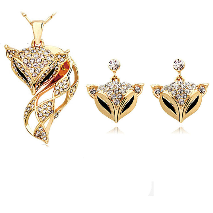 Collier Fox boucle d'oreille ensemble
