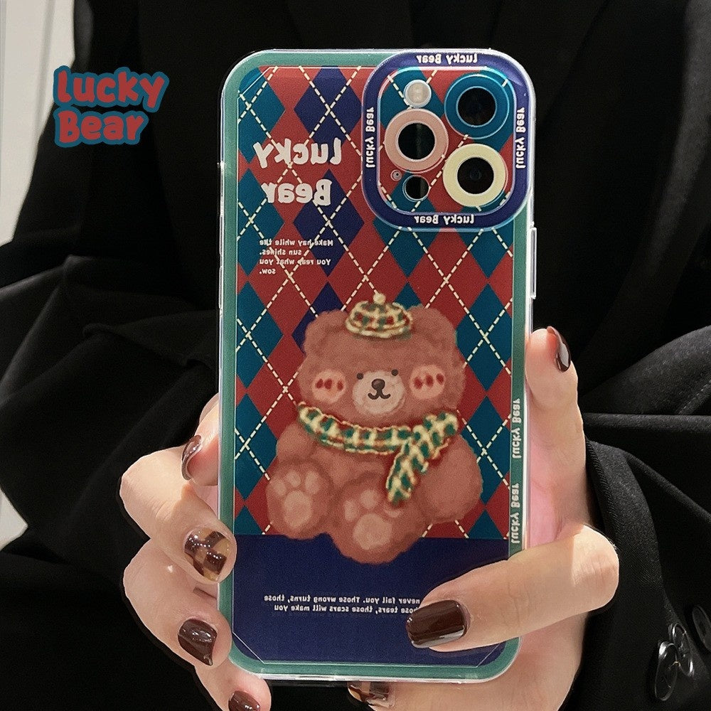 Cas de téléphone en silicone imprimé de dessin animé créatif