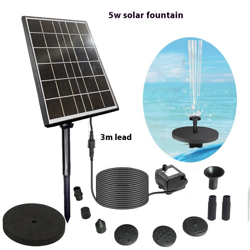 Fontaine solaire Oxygen Rockery Water Garden Baignoire pour oiseaux Fontaine flottante