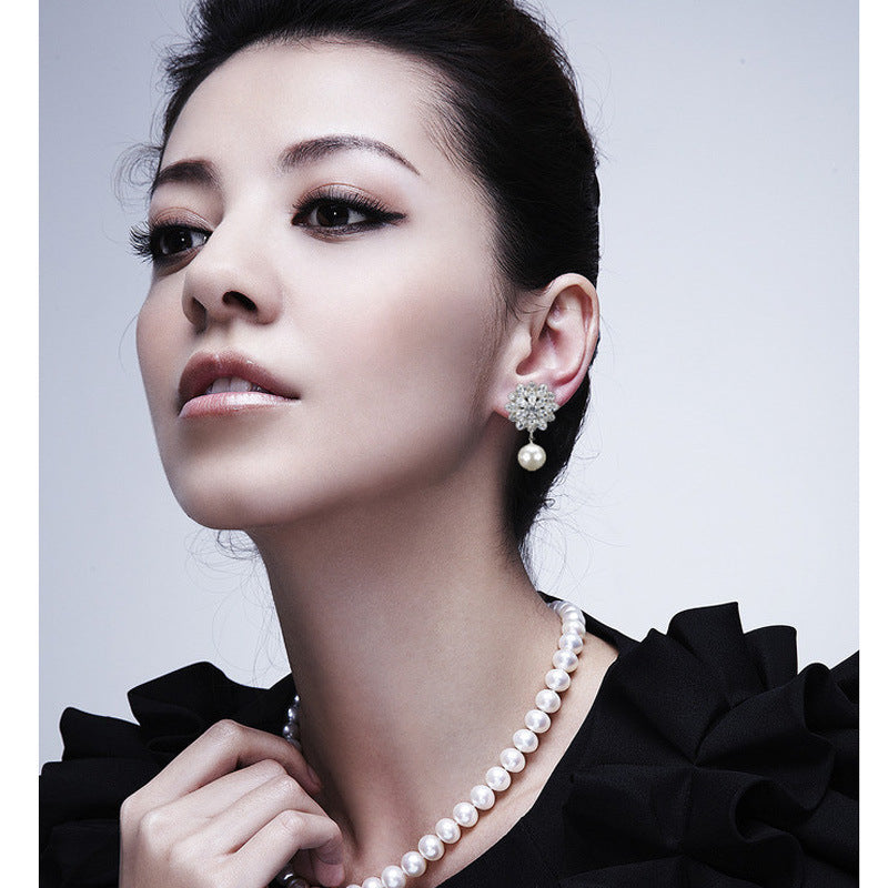 Boucles d'oreilles en zircon micro-set prisme de glace