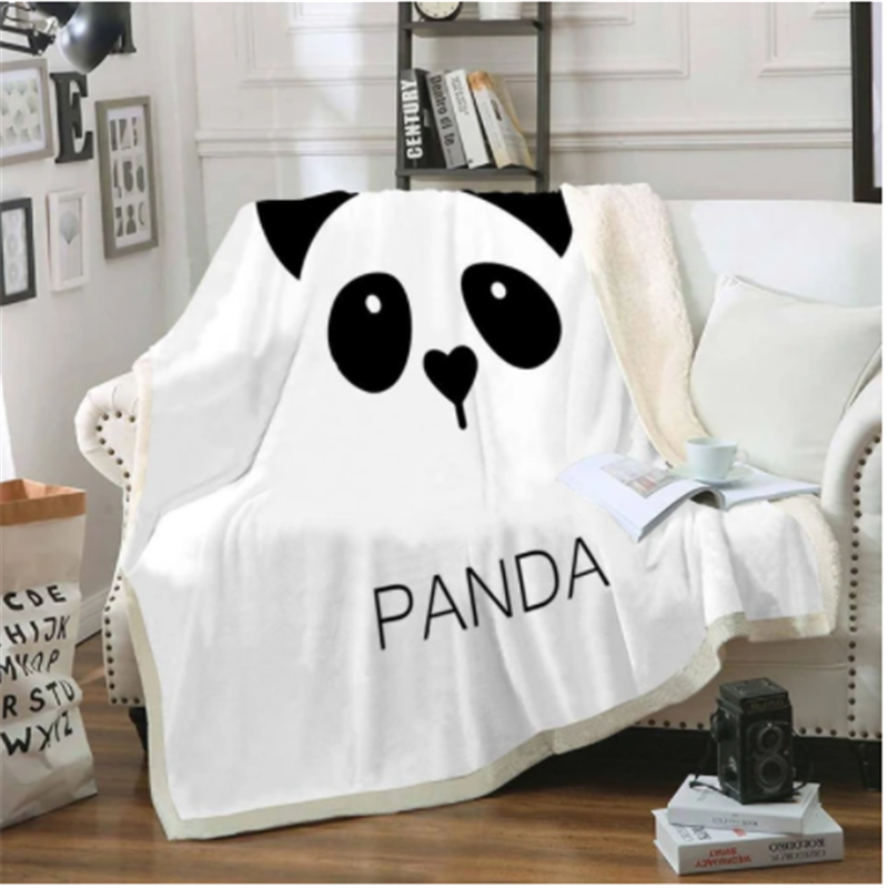 Couverture flanelle de la série Panda