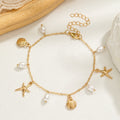 Alliage réglable Pendentif Starfish Anklet pour les femmes