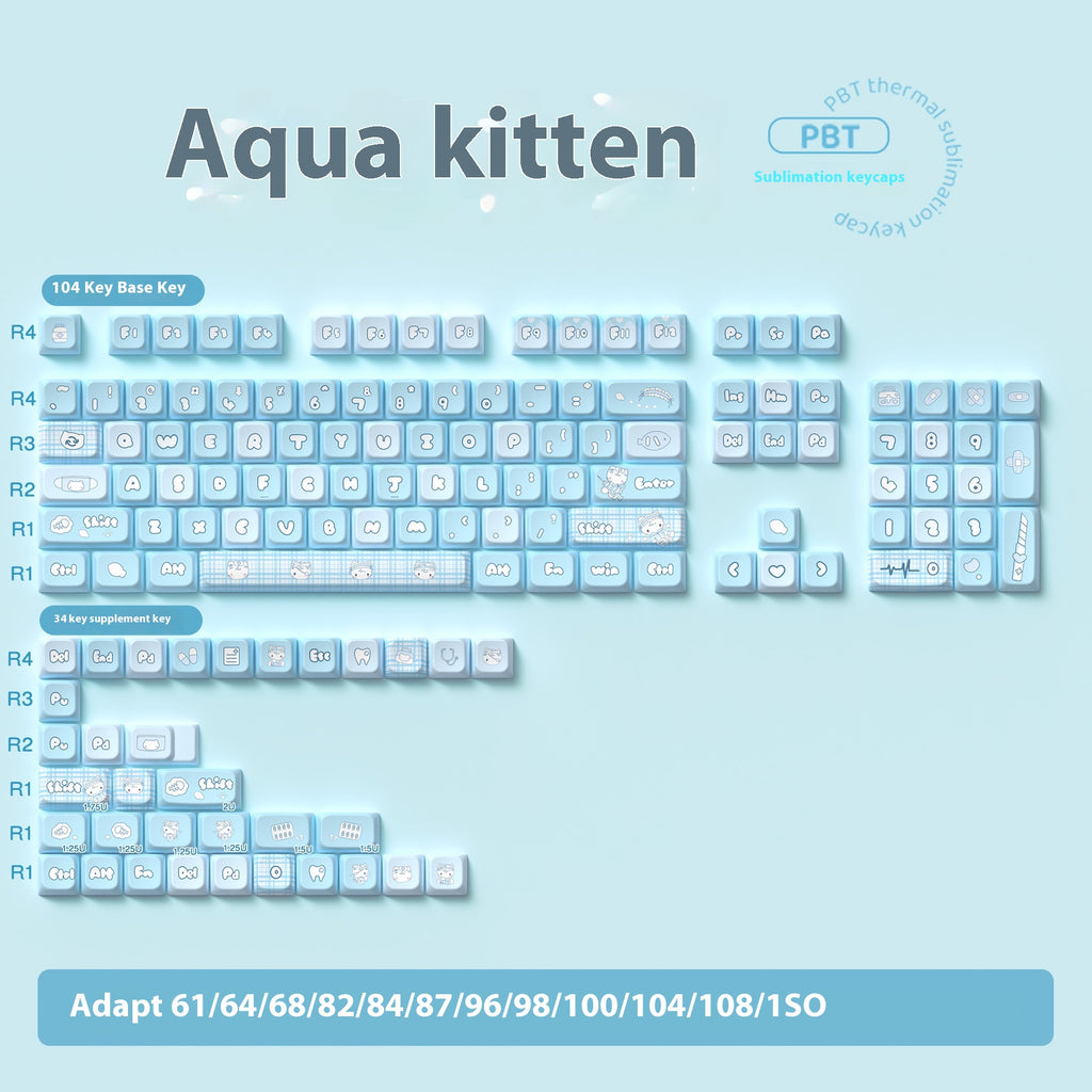 Couleur de l'eau Kitten Hautement Personnalisé Cap clé original personnalisé