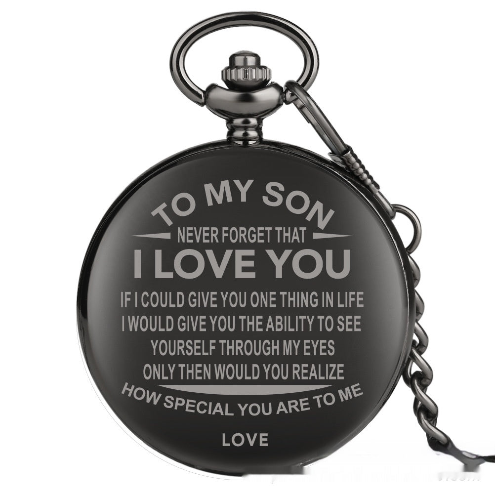 Engraved Commemorative Sale Quartz Pocket Watch
