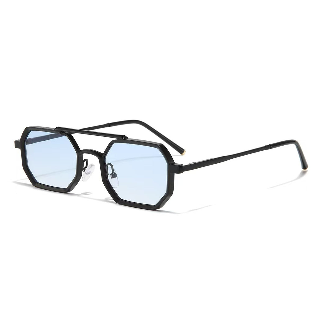 Lunettes de soleil polygonales pour petit cadre en métal Universal