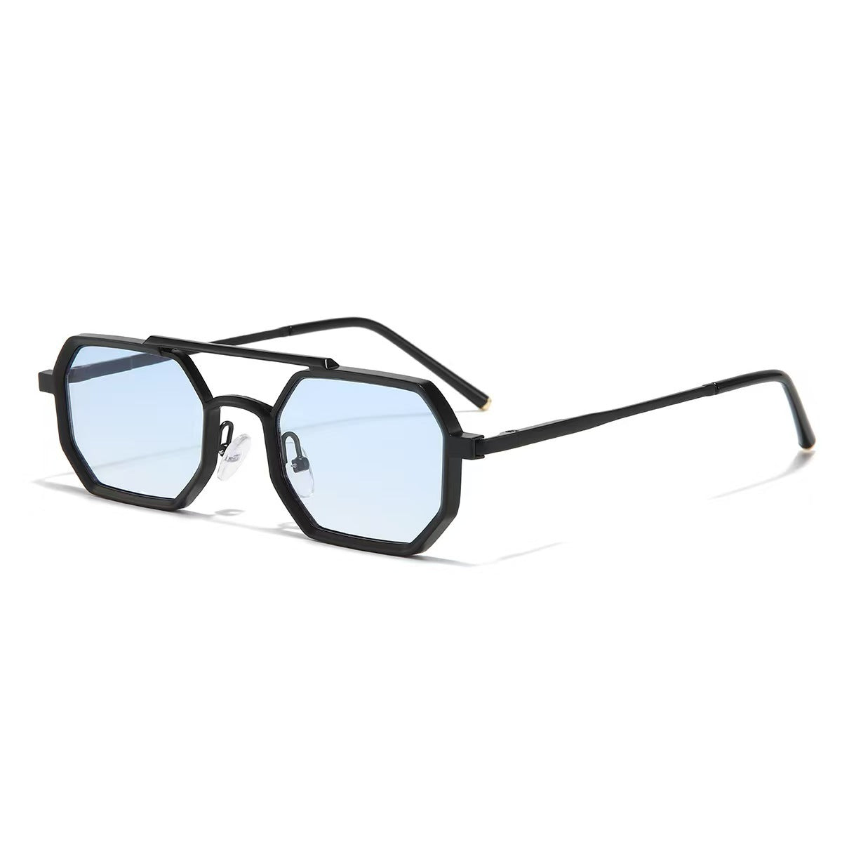Lunettes de soleil polygonales pour petit cadre en métal Universal