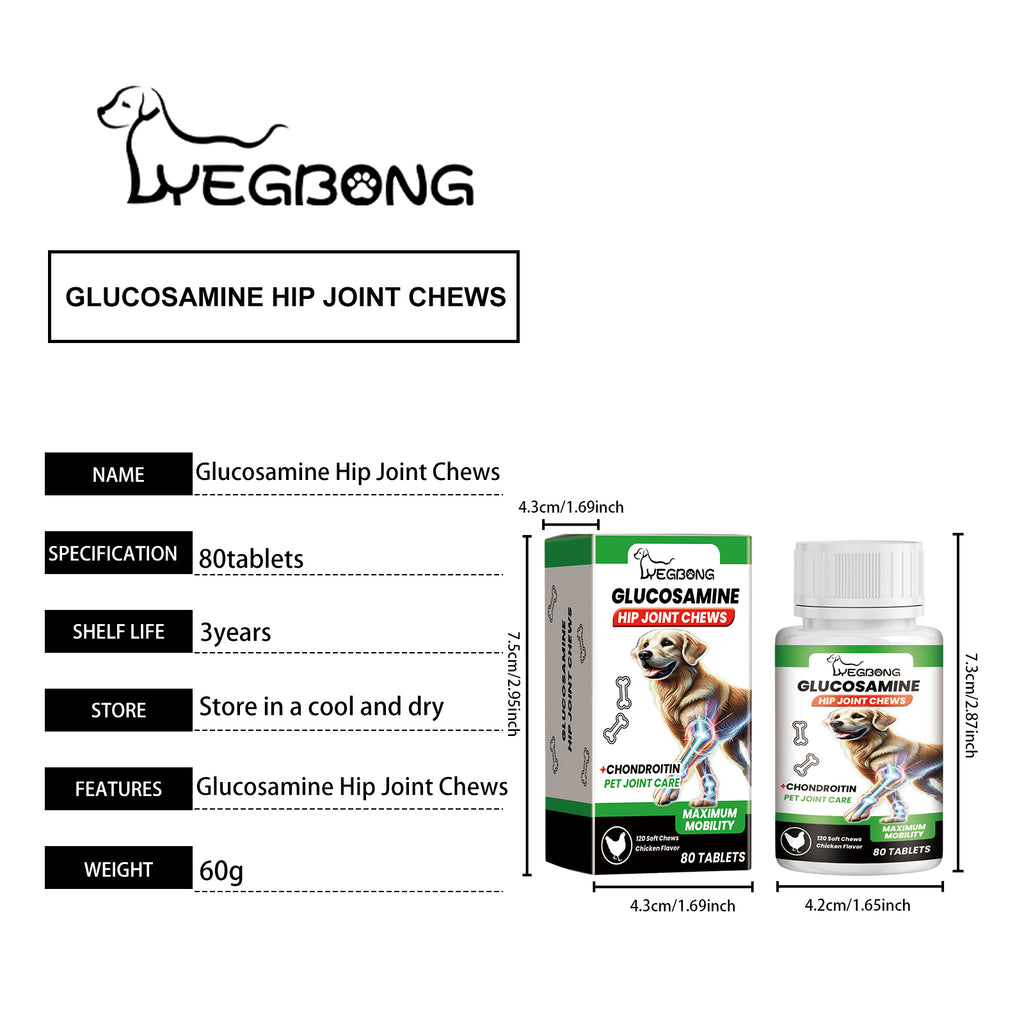 Chien Glucosamine Hip Mâches articulaires