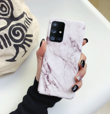 Étui téléphonique en marbre gelé