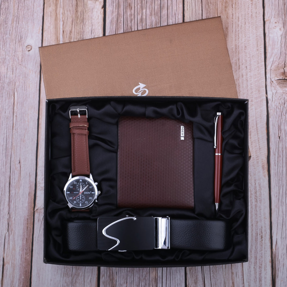 Bag All-matching Graceful Quartz Belt Wallet Pen Tie