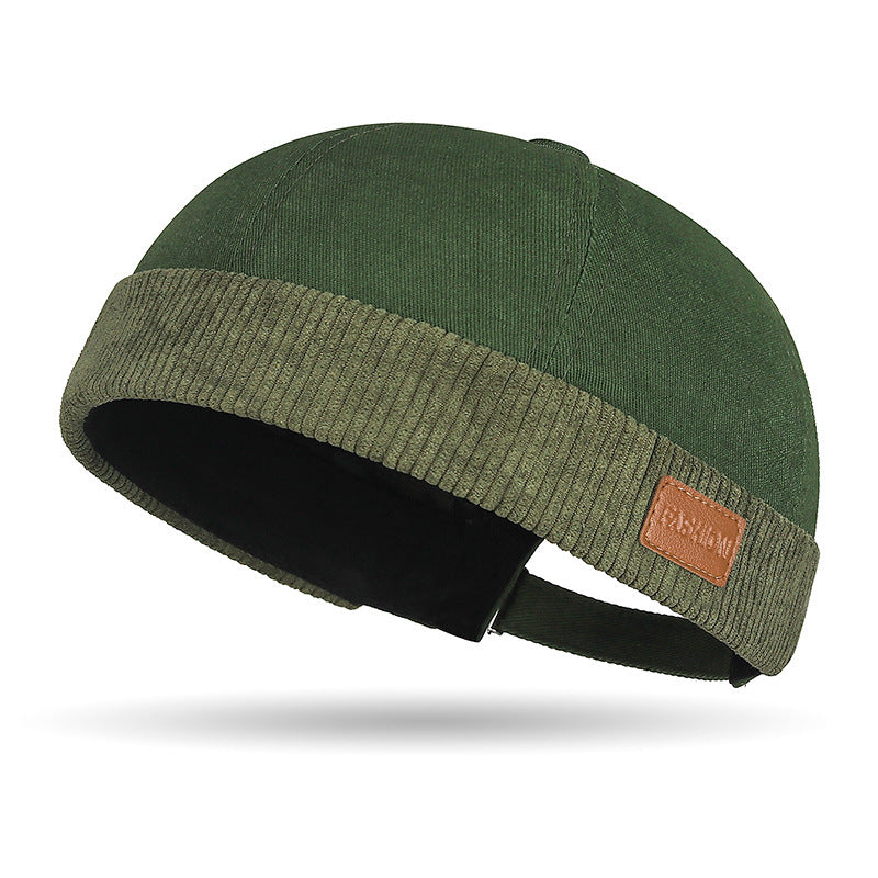 Bouchon casual Corduroy en bloc de couleur