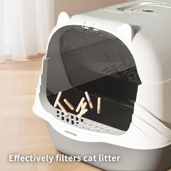 Boîte à litière pour chats entièrement fermée