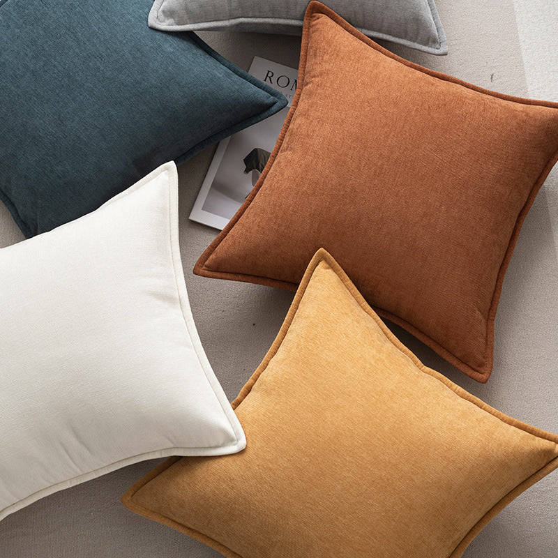 Haut-de-gamme Chenille Oreiller Salon Canapé Coussin en peluche tissu Bolster