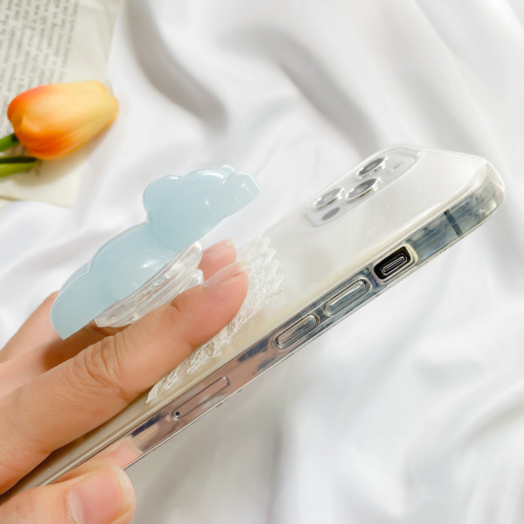 Epoxy 3-dimensionnel Bear Téléphone portable Airbag Bracket Transparent Paste Ins rétractable