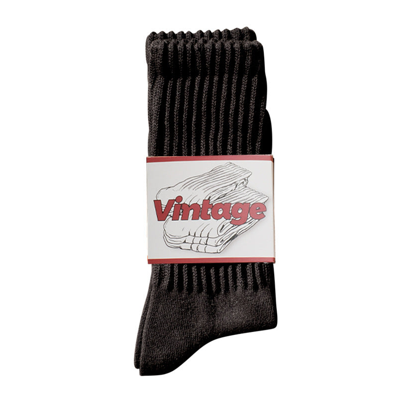 Chaussettes longues américaines Retro style japonais pour homme