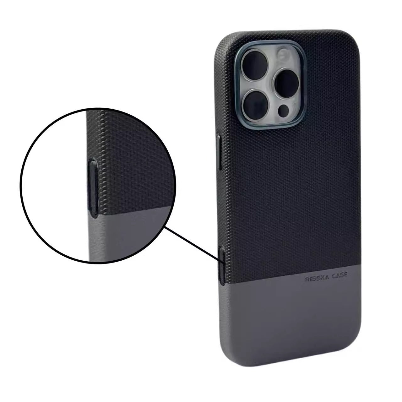 Étui de téléphone magnétique en cuir double-pièce résistant à la chute