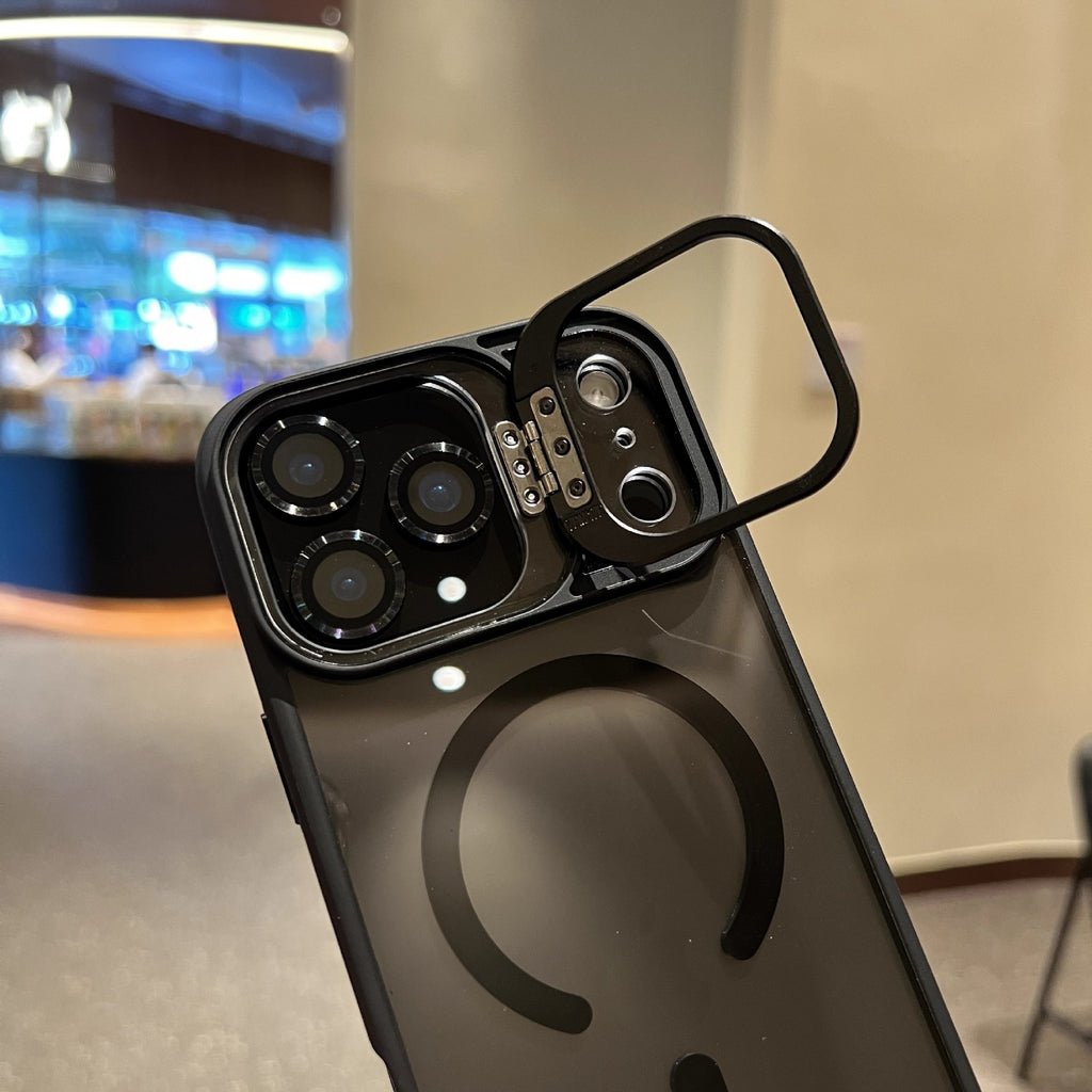 Coque téléphonique avec support de lentille métallique et protecteur de lentille intégré