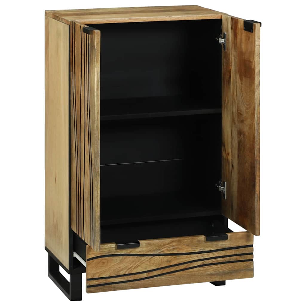 Haut-bord 60 x bois de mangue solide Armoires de rangement médias