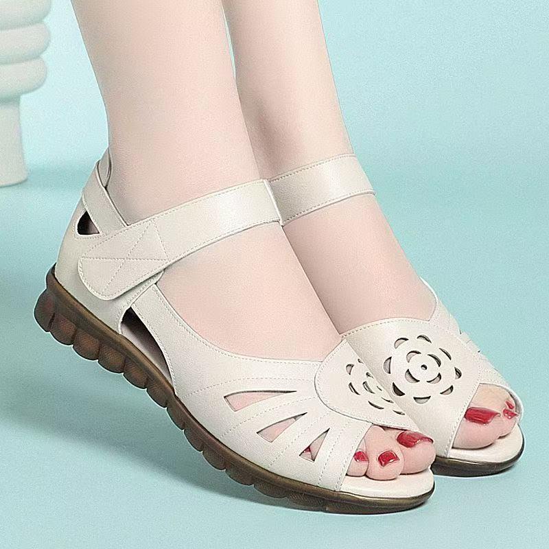 Sandales casuales à velcro souples pour l'usure quotidienne