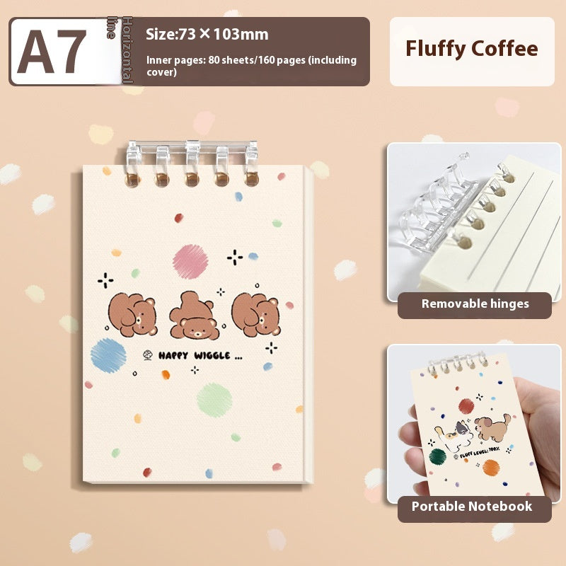 A7 Petit bloc-notes Flip-up Portable Journal Book Pocket Simple Notepad