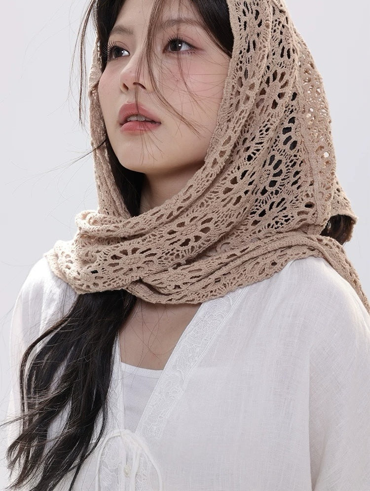 Crochet femmes Triangle écharpe Ethnic-Style printempsautomne écharpe