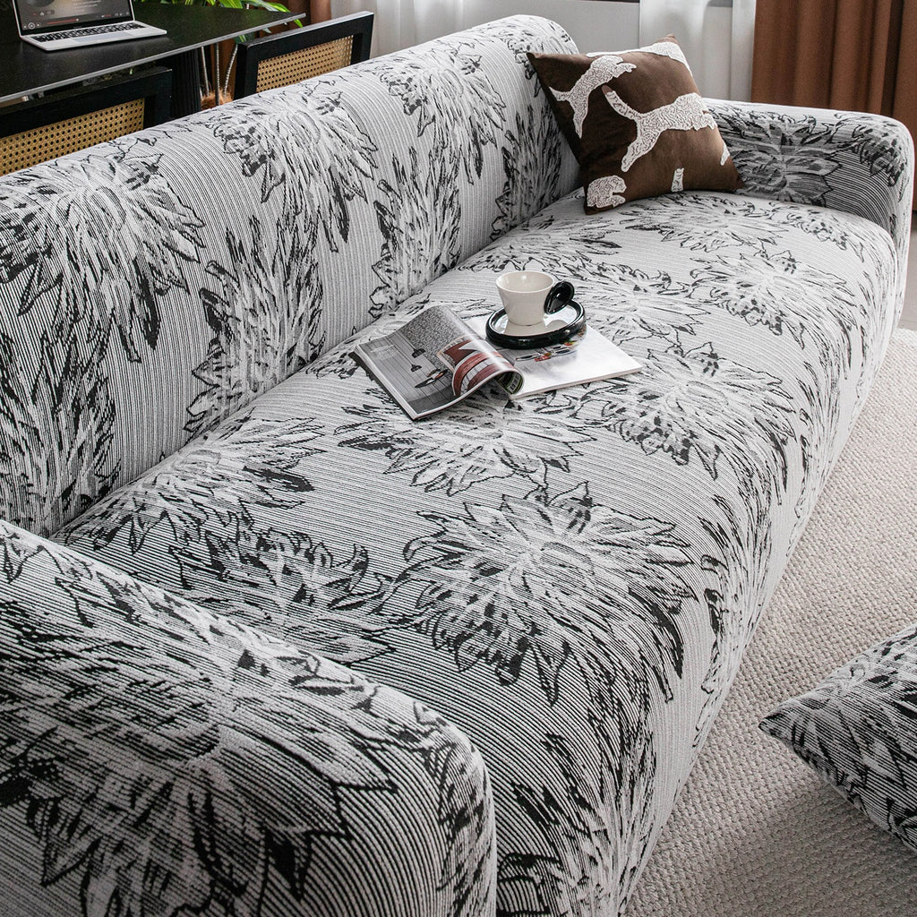 Accueil Loisirs Retro Jacquard Velvet Canapé Couverture