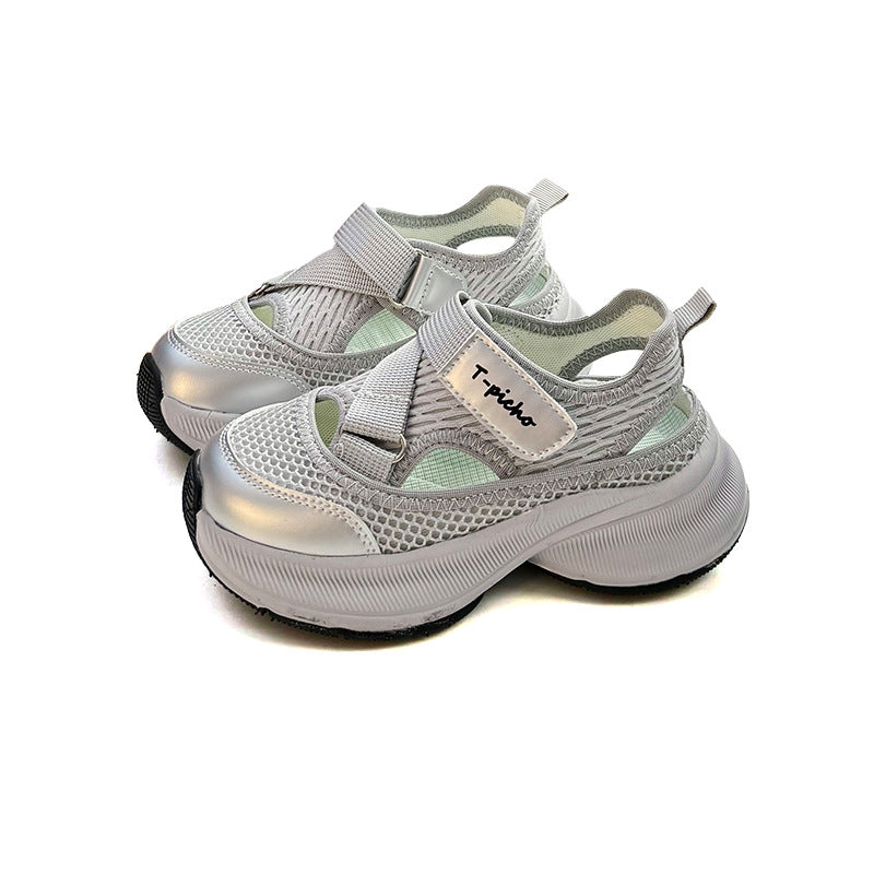 Chaussures de papa respirant Hollow-out style coréen Sandales pour les enfants plus âgés