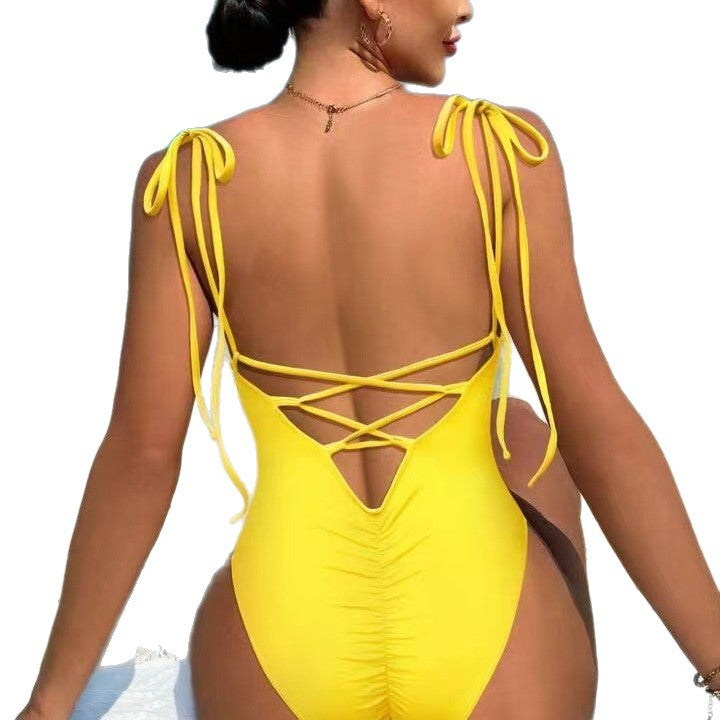 Tight Backless Beach Maillot de bain unique pour femmes