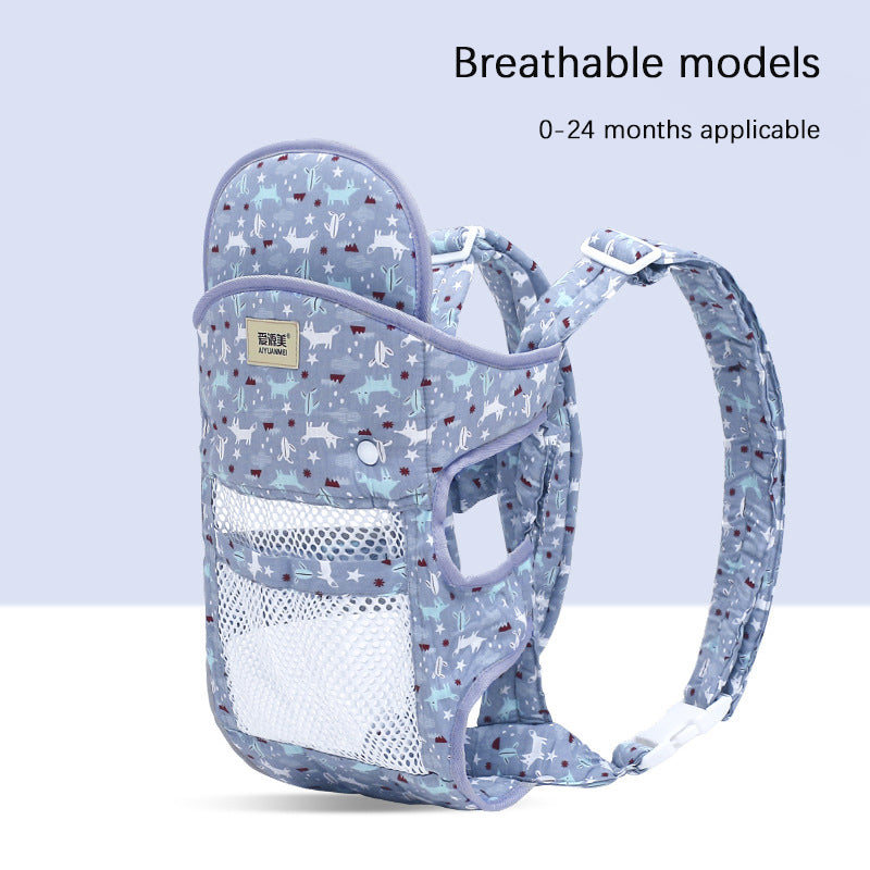 Porte-bébé multifonctions avec avant respirant et dos en été